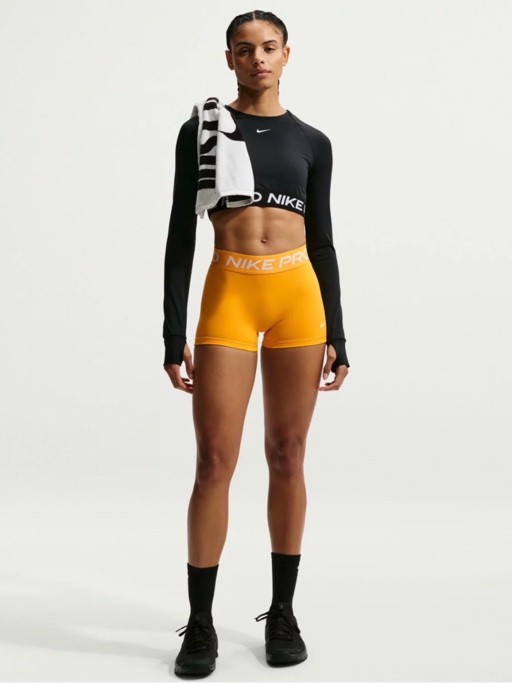 Nike Pro Women's Golden Orange Bike Shorts